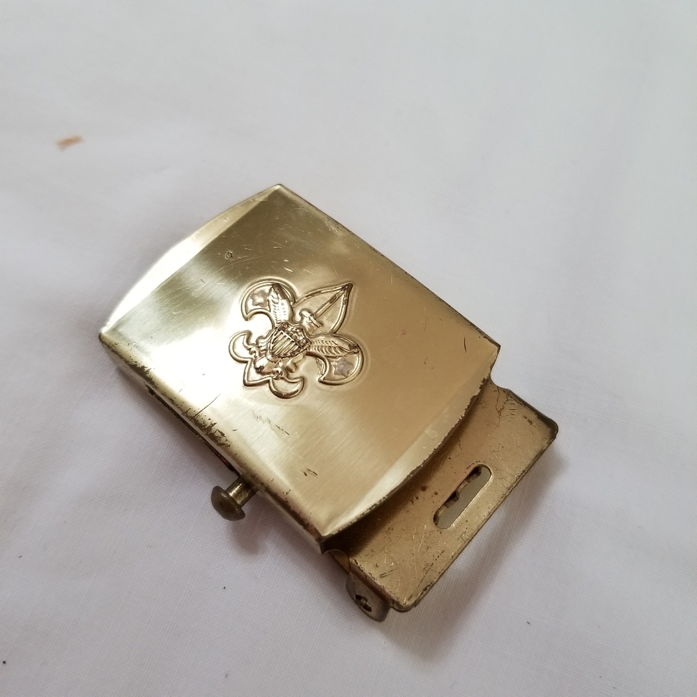 Vintage Official Boy Scouts Of America Solid Brass Belt Buckle. Adult Or Child